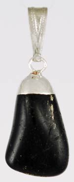 Black Tourmaline Tumbled Pendant - Attract Good Luck and Protection