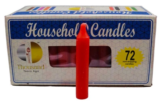 Set of 72 Red 4" Household Candles