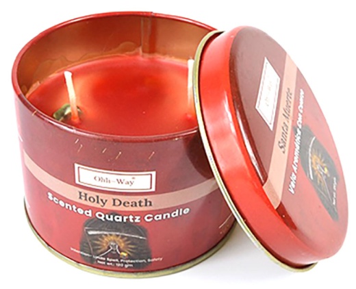 Santa Muerte (Holy Death) Quartz Tin Candle