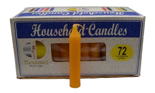 Set of 72 Orange 4 Household Candles - Joyful Ambiance Creators