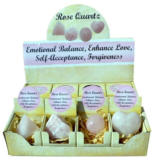 Rose Quartz Gift Box - A Set of 12 Unique Crystals for Emotional Balance
