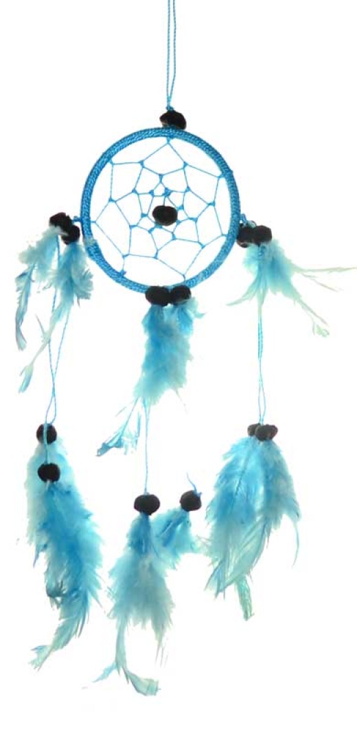 2 1/2" Turquoise Dream Catcher - Catch Your Good Dreams