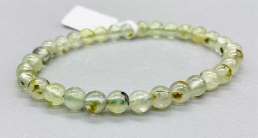 6Mm Prenhite Bracelet - Natural Stone Beads for Calming Energy