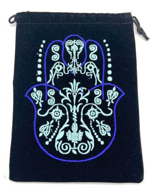 Fatima Hand Black Velveteen Bag (Set of 10)