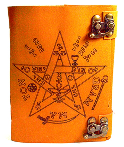 Tetragrammaton Aged Looking Paper Leather Journal with Latch