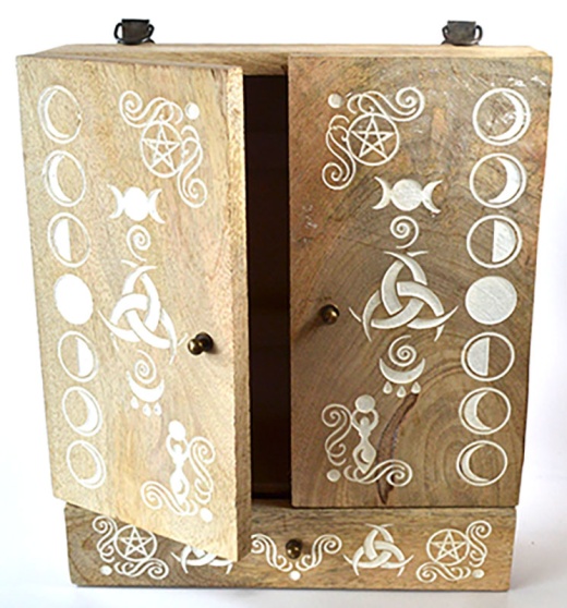 11 1/2"X 9 3/4"X 2 1/2" Moon Phases Hnging Cabnet
