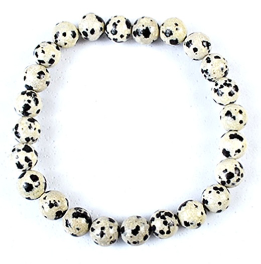 8Mm Jasper Dalmation Beaded Bracelet