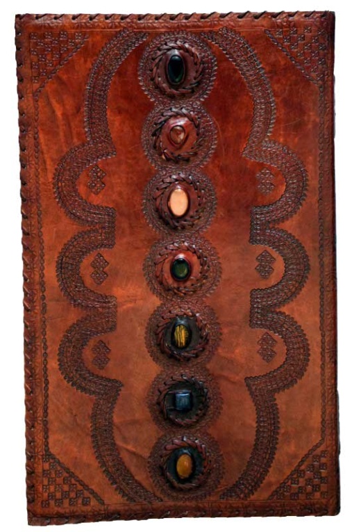 14"X22" 7 Stone Leather Blank Book