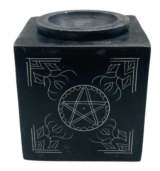 3" Square Pentagram Soapstone Oil Diffuser