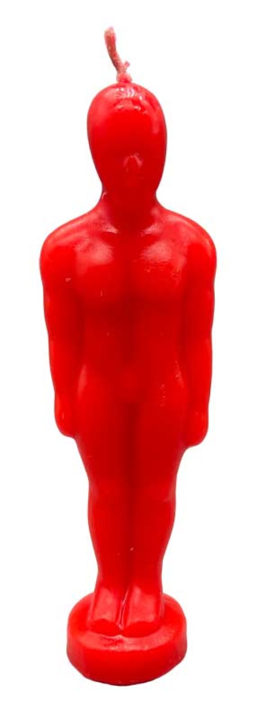6 3/4" Red Man Candle for Love and Passion Spells