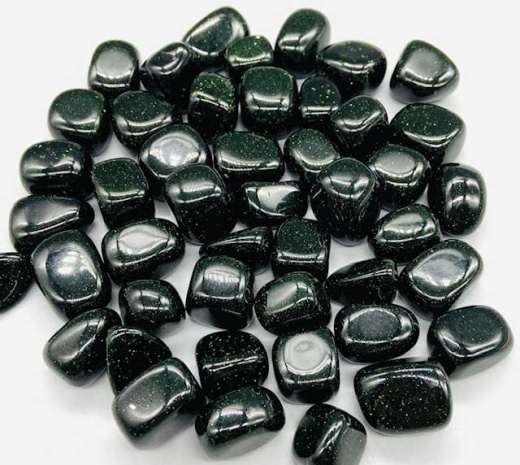 1 Lb Green Goldstone Tumbled Stones - Heart Healing Crystal