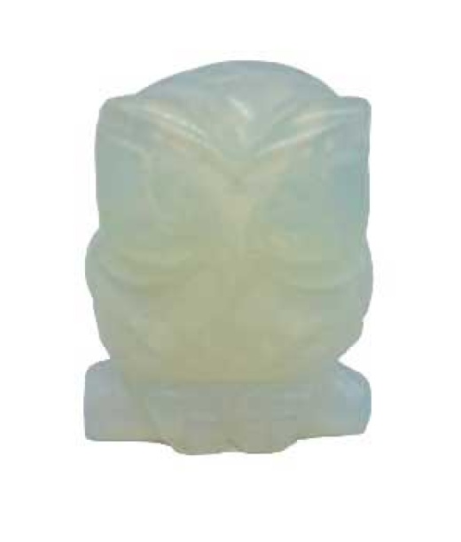 Opalite Owl Figurine - 1.5 inches - Set of 2 - Attract Good Vibes and Positive Energy