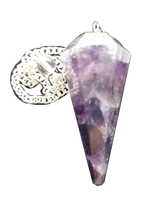 6-Sided Amethyst Pendulum for Spiritual Growth