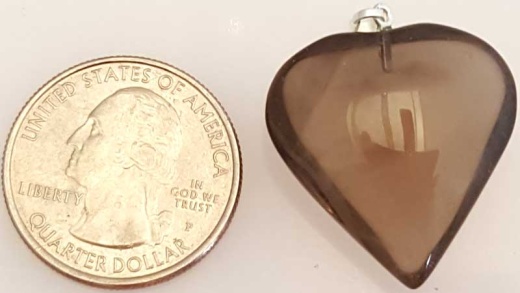 1" Smoky Quartz Heart - A Crystal of Clarity and Calm