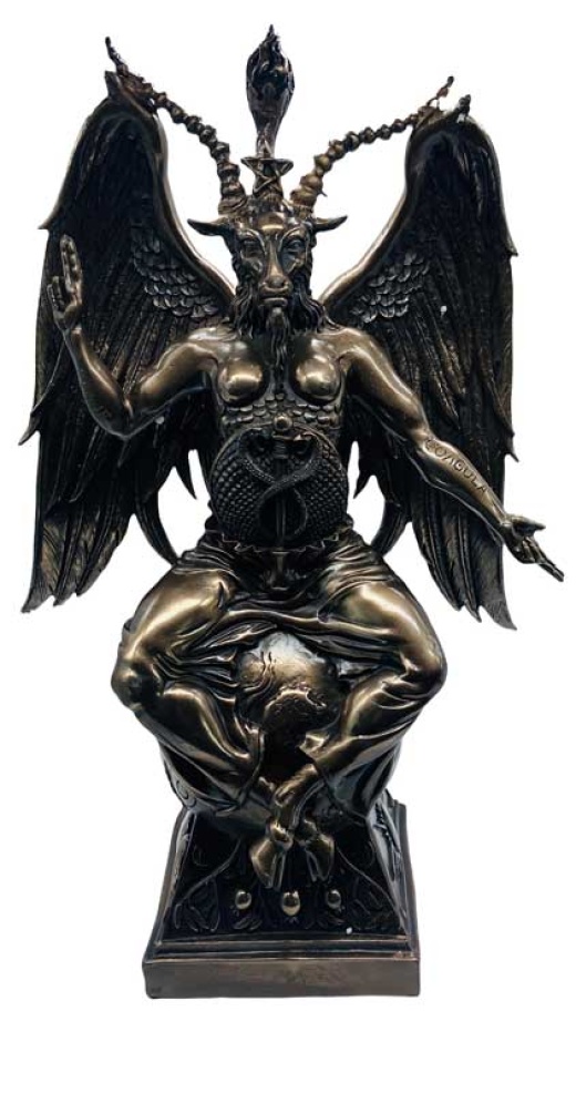 14 1/2" Baphomet Bronze Color Statue