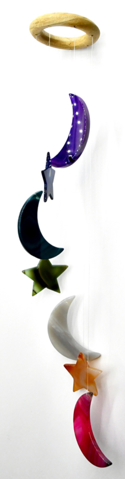 Star & Moon Wind Chime - Agate Cascading Windchime