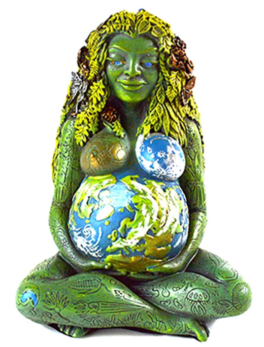 6 1/2" Millennial Gaia Figurine - A Visionary Goddess Sculpture