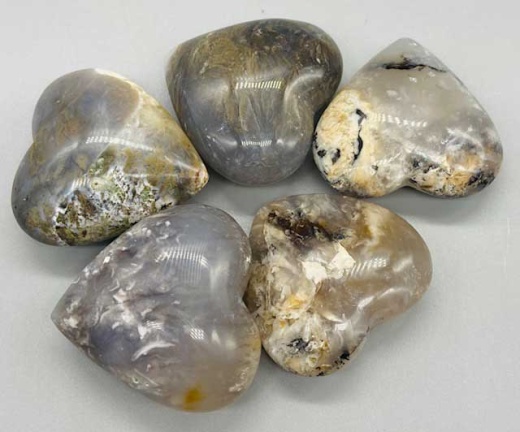 1 1/2" Agate, Dendritic Heart
