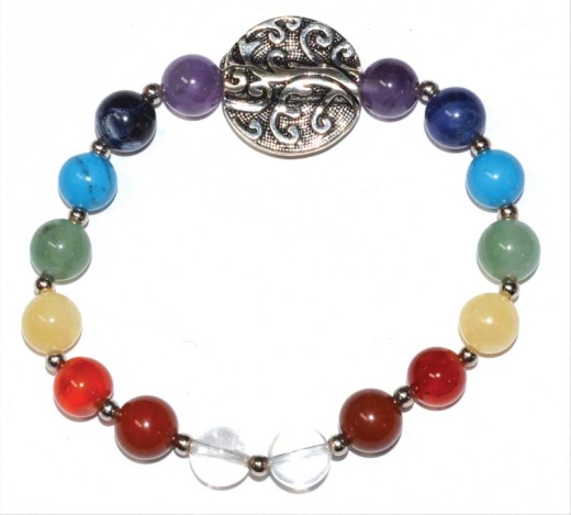 8Mm 7 Chakra Tree Beaded Bracelet