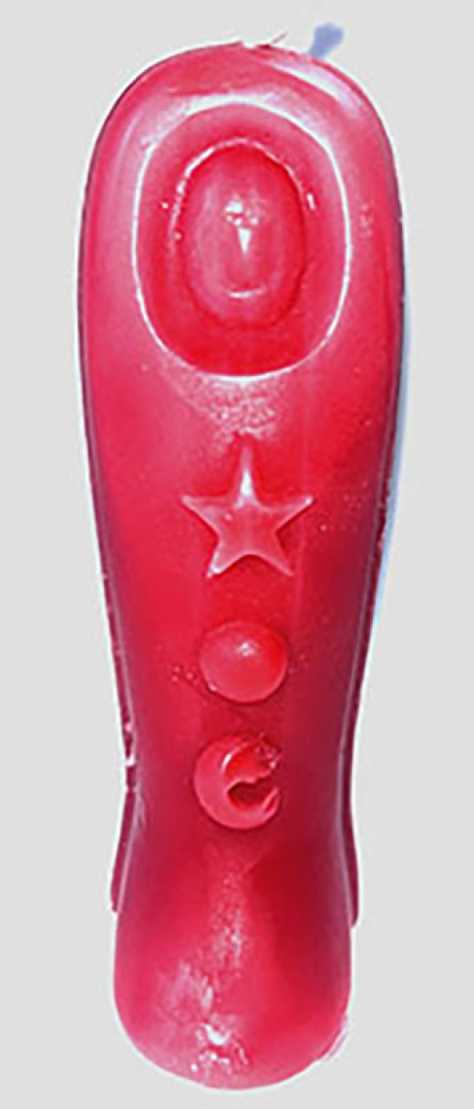 6" Red Mummy Candle