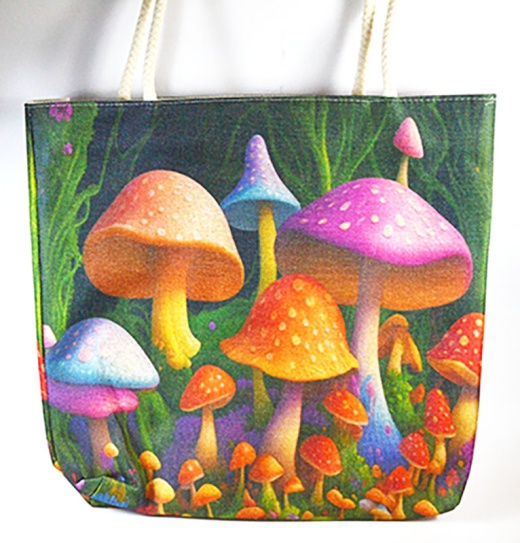 17" X 17" Mushroom Tote Bag