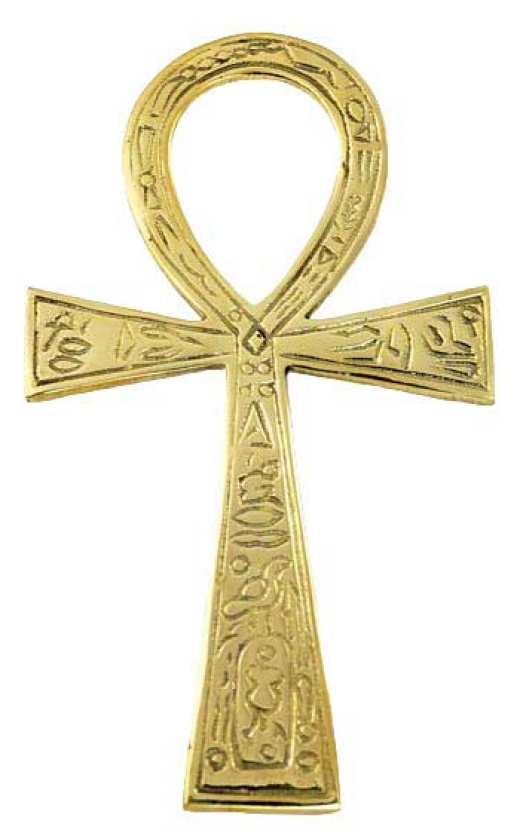 3 1/2" X 6 1/2" Ankh Brass - Eternal Life Symbol