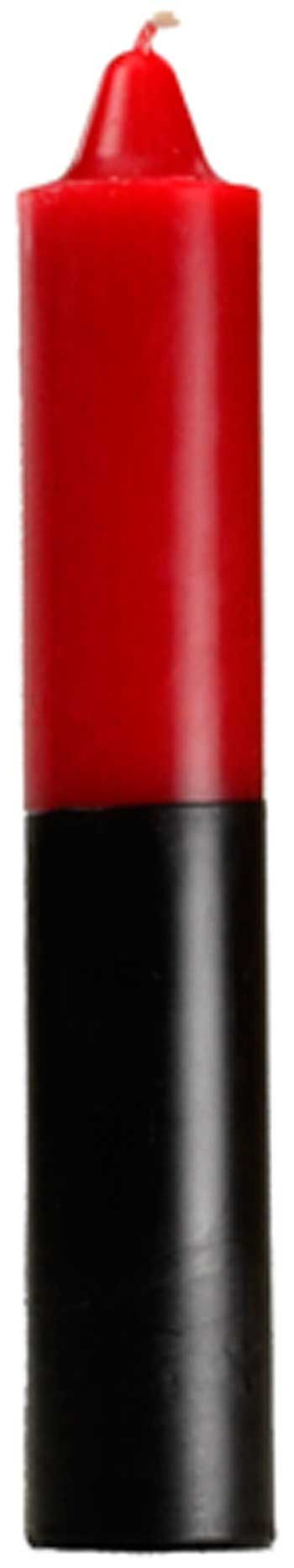 9" Red/ Black Pillar Candle for Ritual Needs