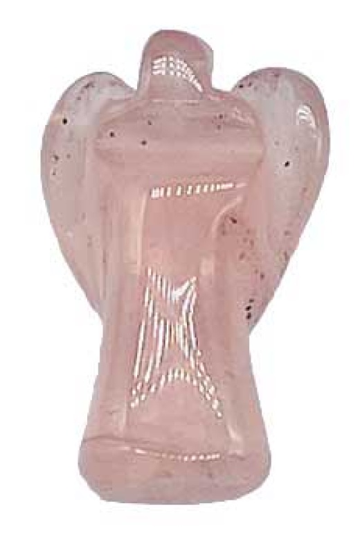 1 Rose Quartz Angel Figurine - Handcrafted Healing Energy Piece