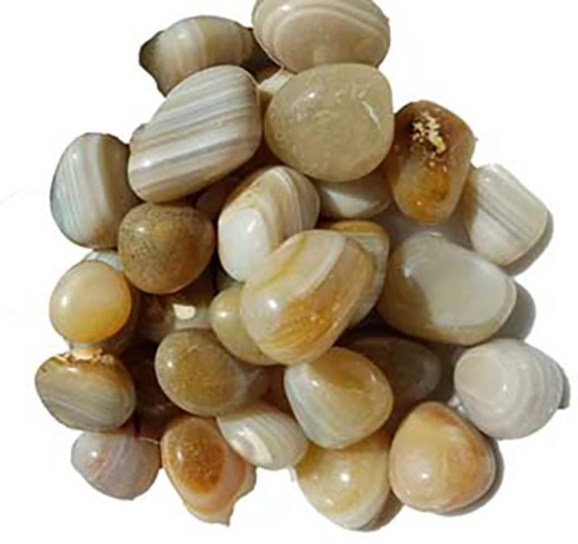 1 Lb Agate, Banded Tumbled Stones