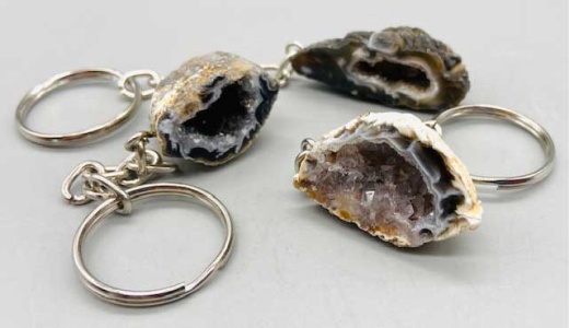 Geode Keychain - A Unique and Exclusive Brazilian Gemstone