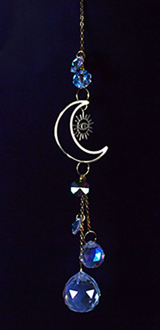 12" Crescent Moon Eye Sun Catcher