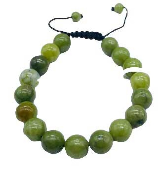 10Mm Jade Chinese Bracelet - Adjustable and Harmonious