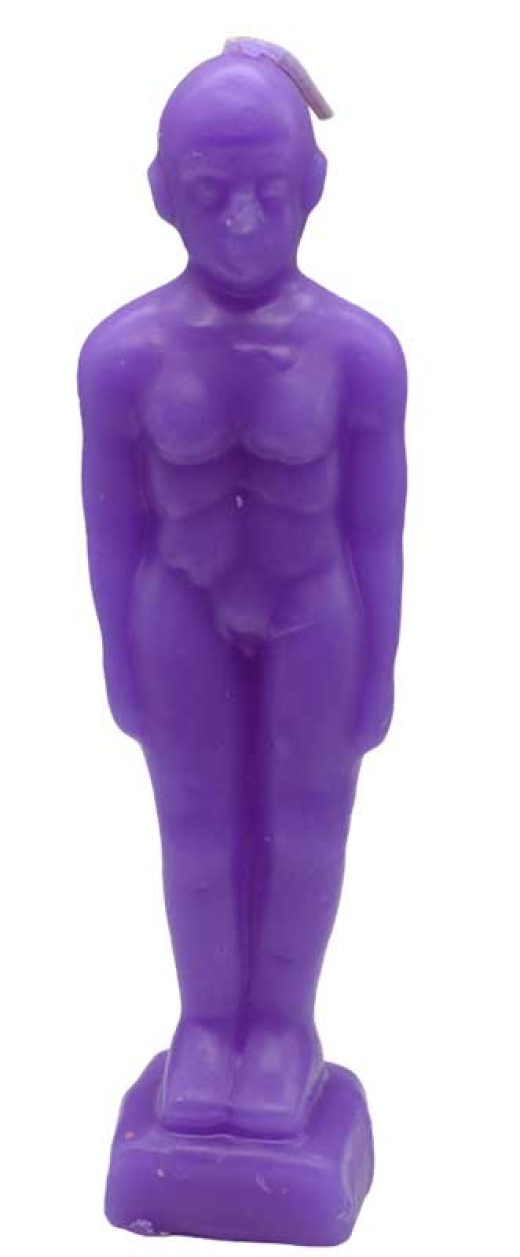 6 3/4" Purple Man Candle - Attract Wealth, Creativity, and Wisdom into Your Life