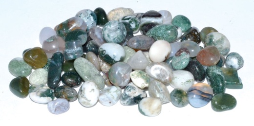 1 Lb Agate, Moss Tumbled Chips 7-9Mm - A Grounding Stone for Balance and Comfort