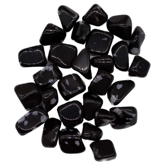 1 Lb Snow Flake Obsidian Tumbled Stones - Natural Healing and Protection