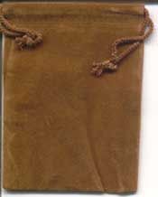 Brown Velveteen Bag for Mojo Bags and Spell Sachets