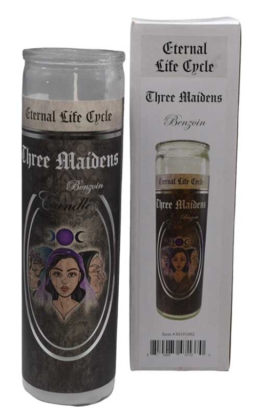 90 Hr Three Maidens (Benzoin) Jar Candle