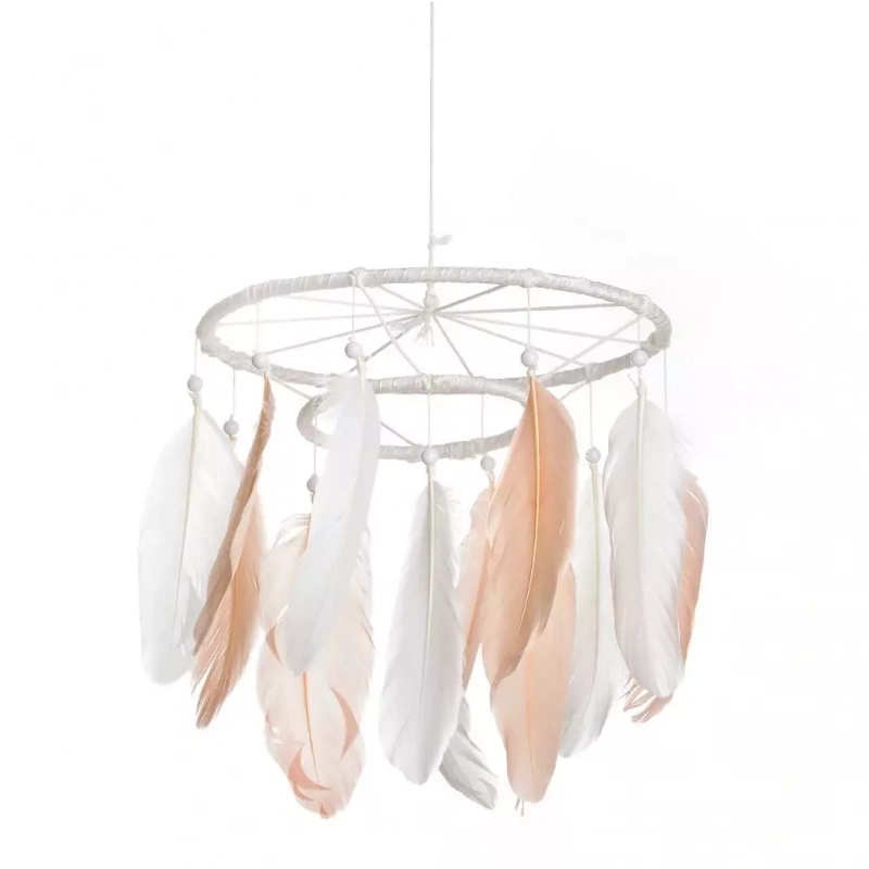 Dream Catcher Pink White Mobile Large Dream Catcher Mobile Feather