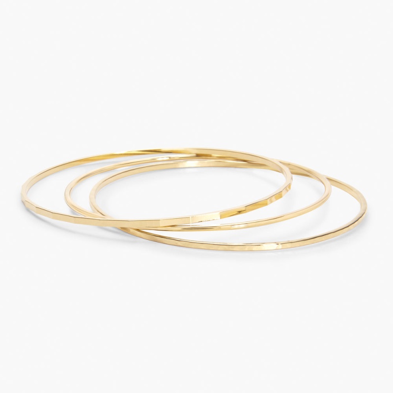 Bangle Bracelet Set - Gold