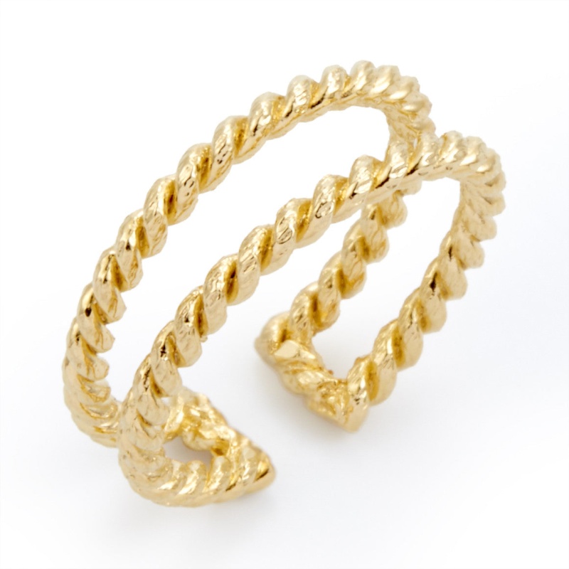 Liv Double Rope Ring - Gold / 6