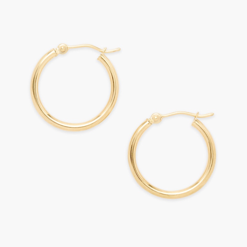 Hayley Classic 14K Gold Hoops - Gold