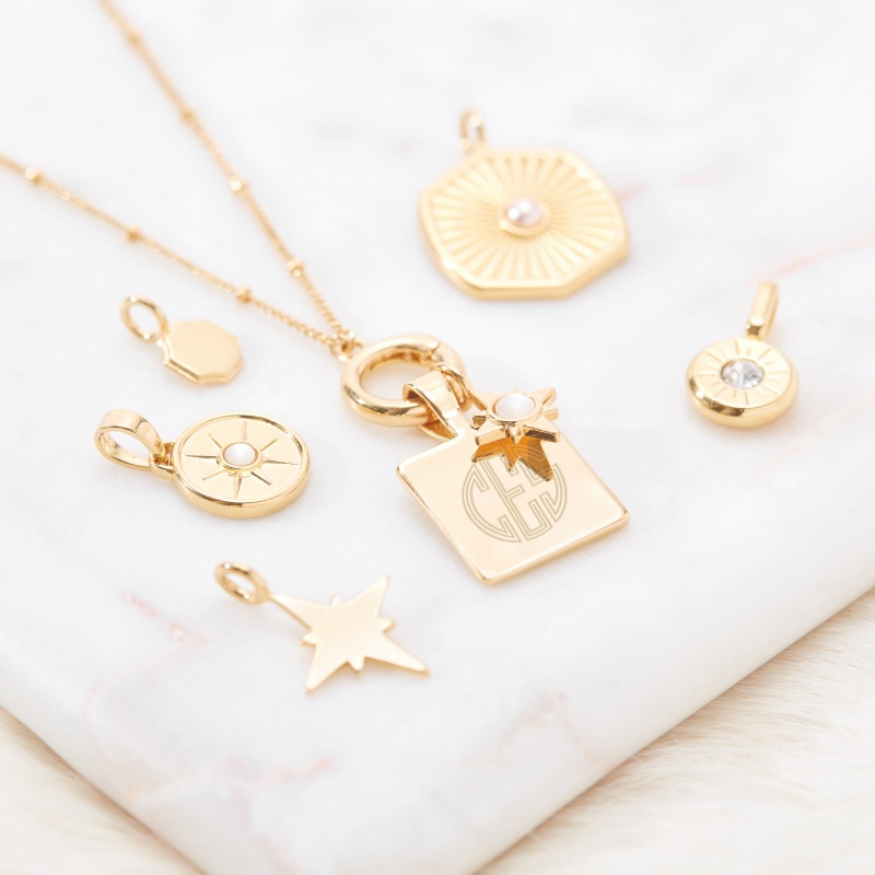 Madeline Charm Necklace - Gold
