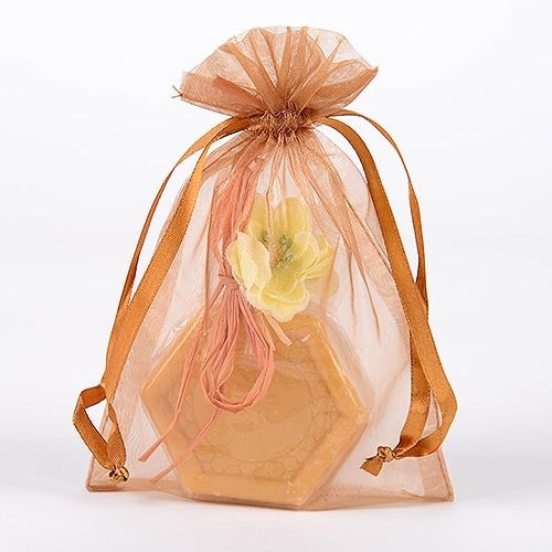 Old Gold - Organza Bags - ( 20X21 Inch - 10 Bags )