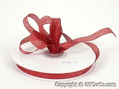 Red - Metallic Ribbon - ( 3/8 Inch | 33 Yards )