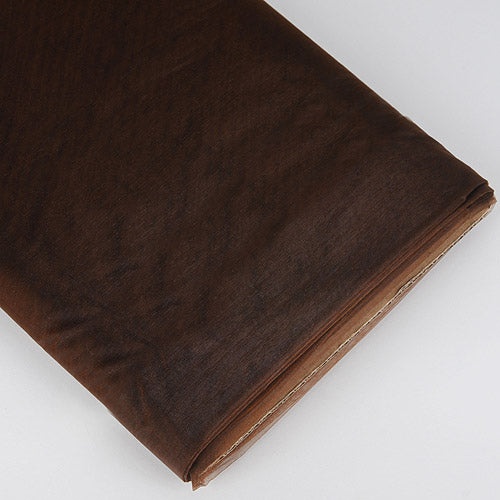 Chocolate Brown - 60 Inch X 10 Yards Organza Fabric Bolt