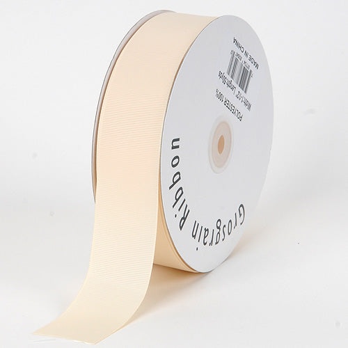 Ivory - Grosgrain Ribbon Solid Color - ( W: 7/8 Inch | L: 50 Yards )