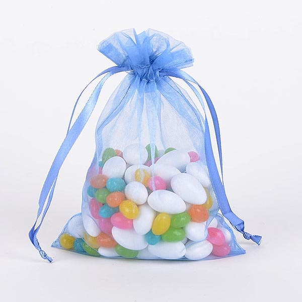 Light Blue - Organza Bags - ( 22X25.5 Inch - 10 Bags )