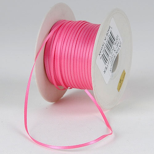 Hot Pink - Satin Ribbon 1/16 X 100 Yards - ( W: 1/16 Inch | L: 100 Yards )