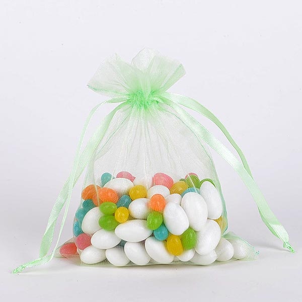 Mint - Organza Bags - ( 5 X 6.5-7 Inch - 10 Bags )