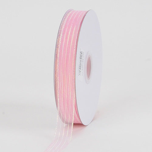 Corsage Ribbon Lt. Pink Iridescent ( W: 3/8 Inch | L: 50 Yards )